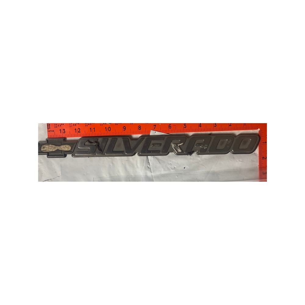 Chevrolet Silverado Emblem Badge Nameplate Chrome Gray OEM